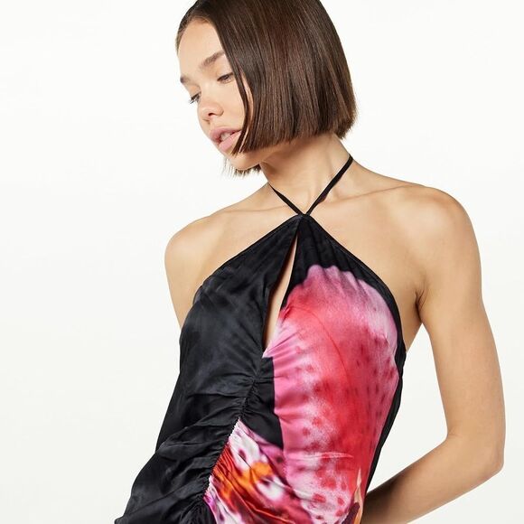 Floral Black and Pink Dress - Picture 3 of 9